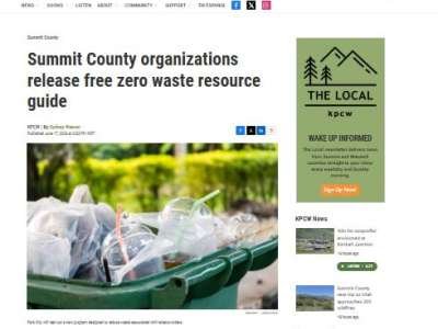 Summit County organizations release free zero waste resource guide - KPCW
